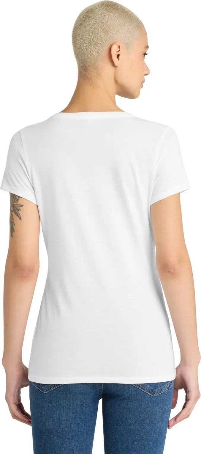 District Dm1350l Women’s Perfect Tri V-neck Tee - White