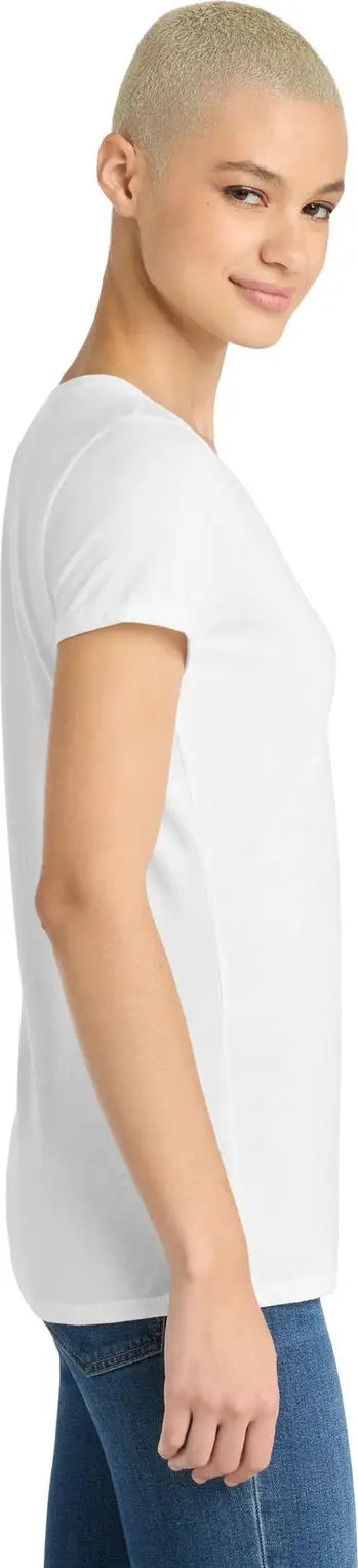 District Dm1350l Women’s Perfect Tri V-neck Tee - White