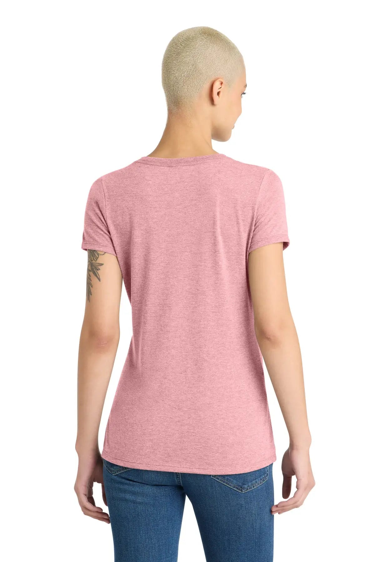 District Dm1350l Women’s Perfect Tri V-neck Tee - Wisteria Heather