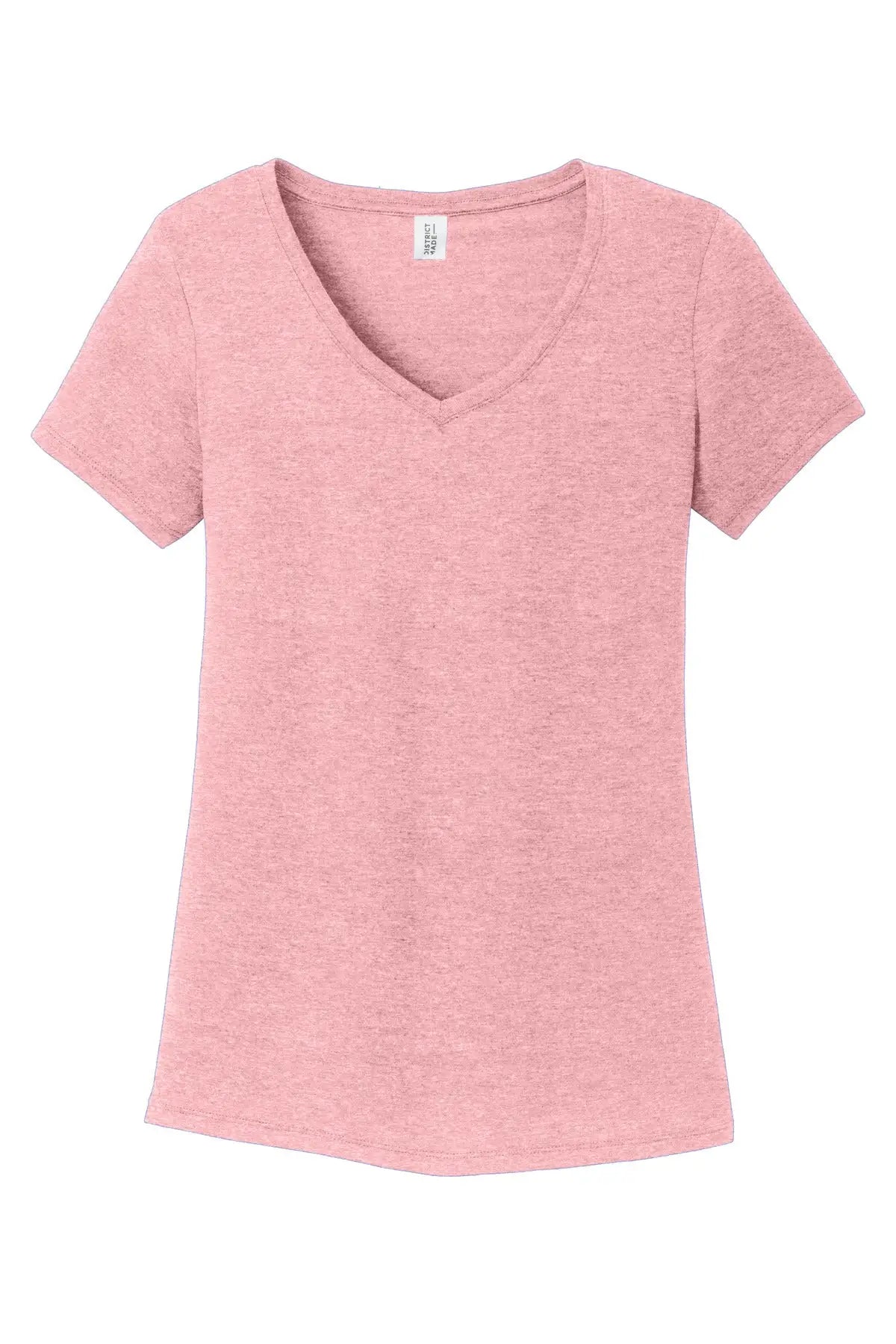 District Dm1350l Women’s Perfect Tri V-neck Tee - Wisteria Heather