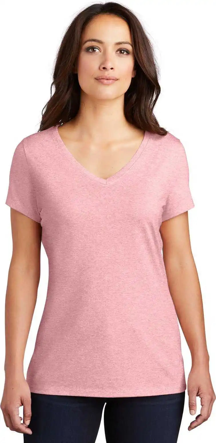 District Dm1350l Women’s Perfect Tri V-neck Tee - Wstriahthr