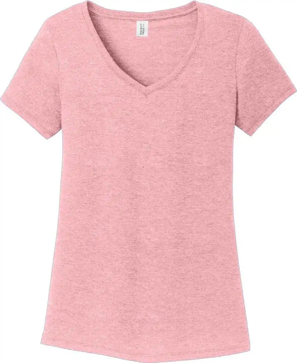 District Dm1350l Women’s Perfect Tri V-neck Tee - Wstriahthr