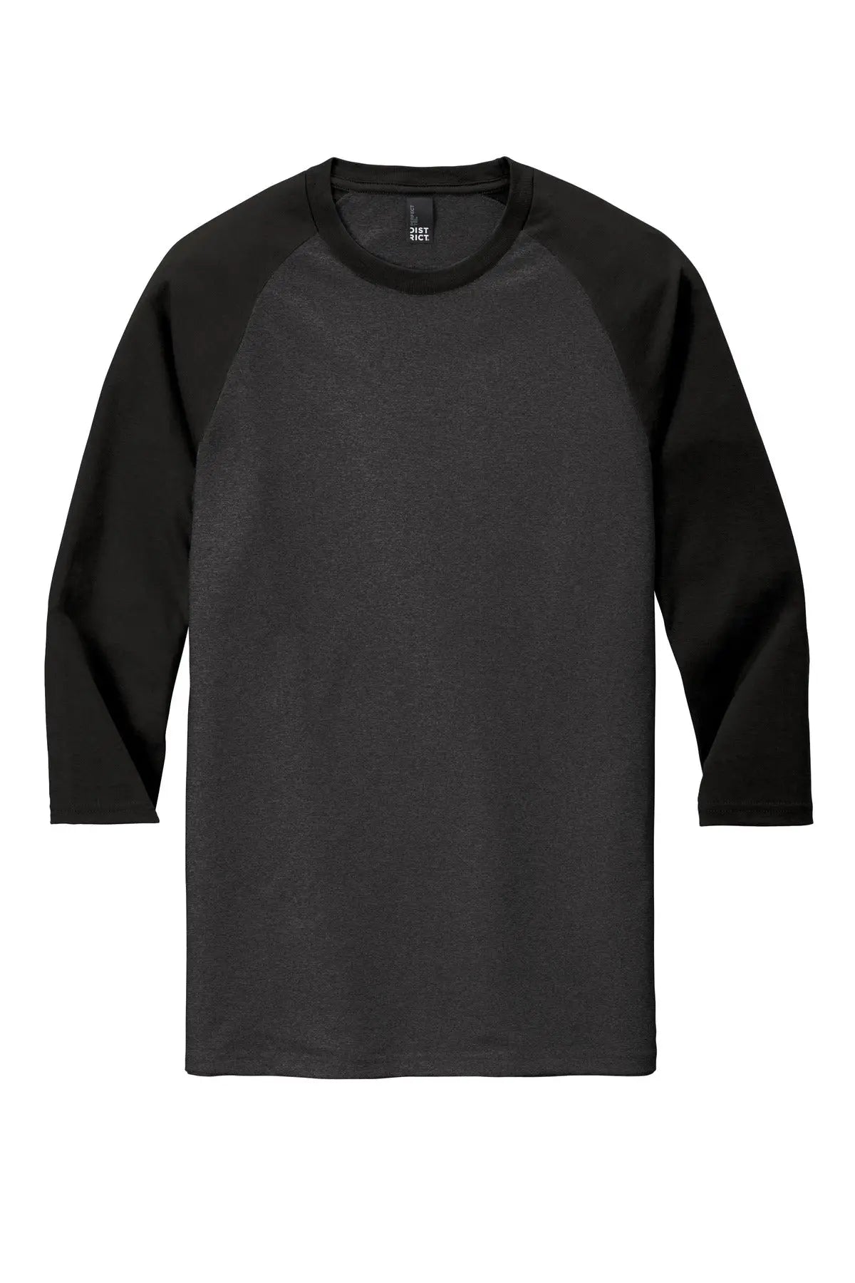 District Dm136 Perfect Tri 3/4-sleeve Raglan - Black Frost