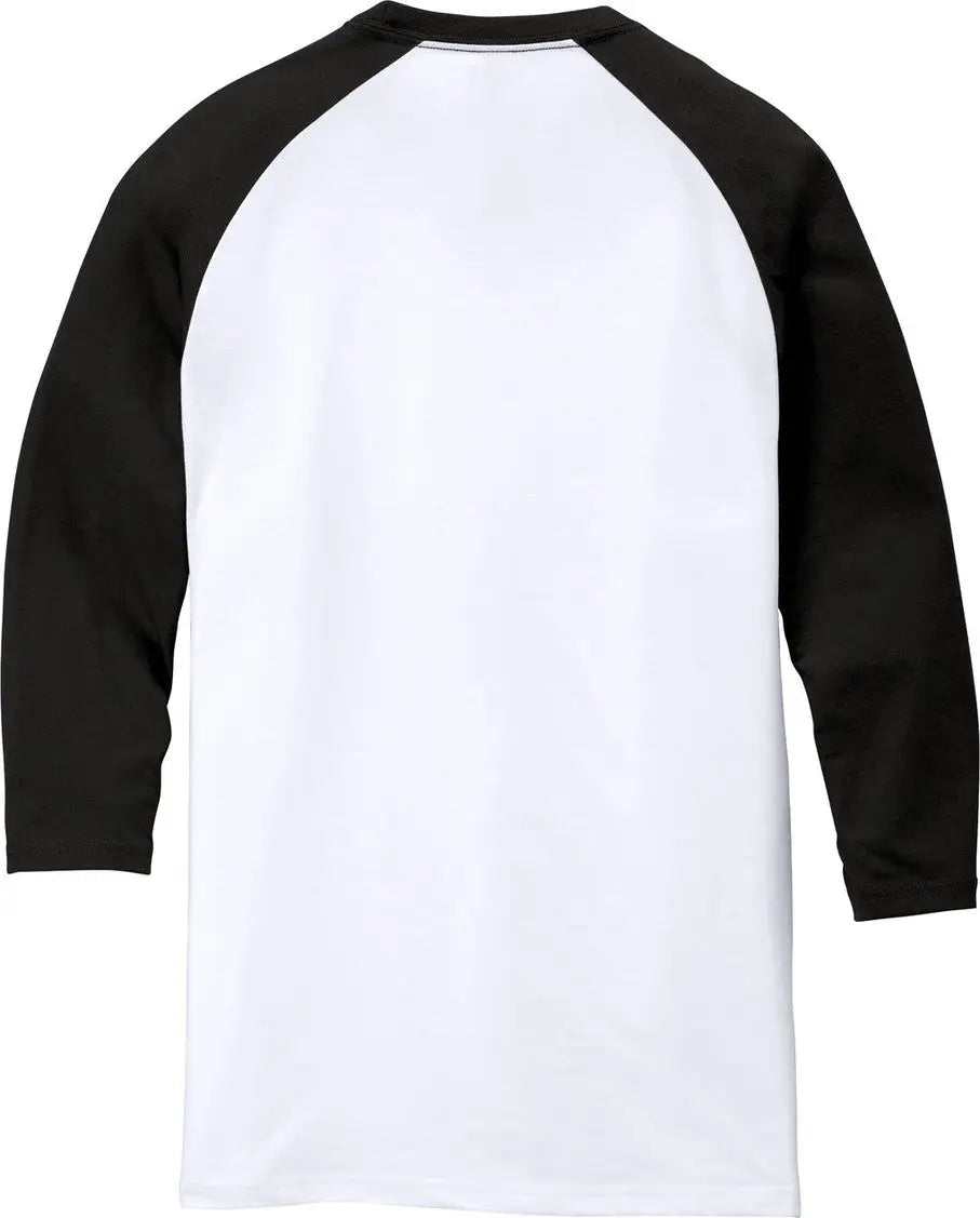 District Dm136 Perfect Tri 3/4-sleeve Raglan - Black White