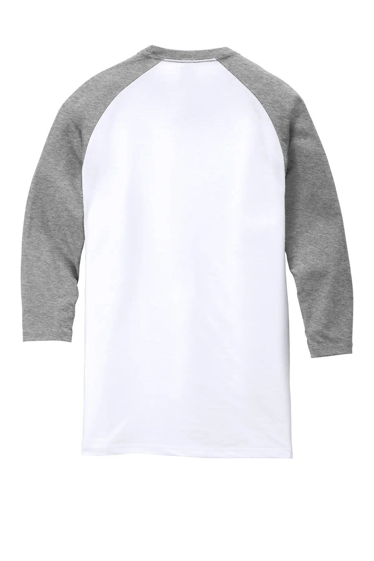 District Dm136 Perfect Tri 3/4-sleeve Raglan - Gray Frost White