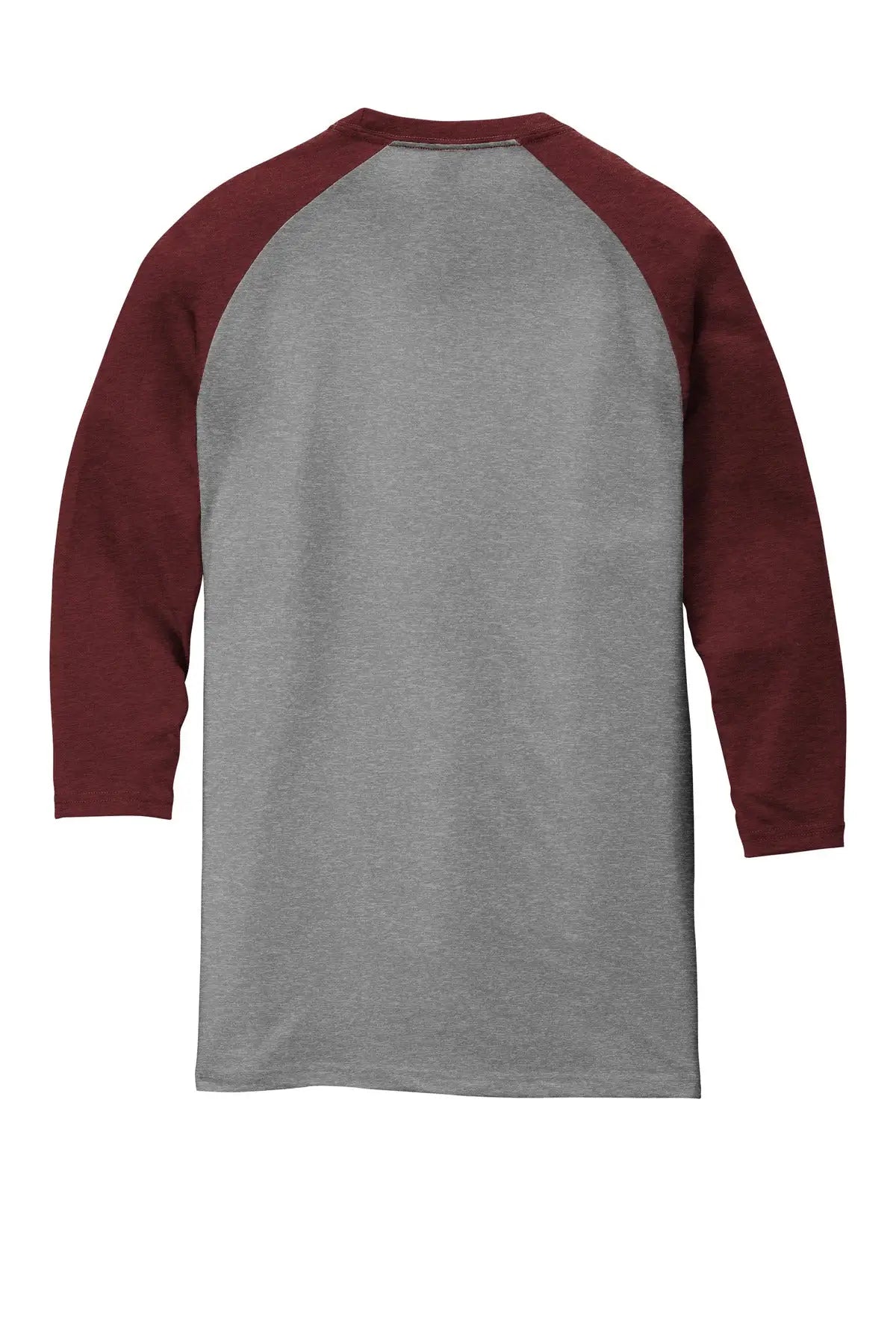 District Dm136 Perfect Tri 3/4-sleeve Raglan - Maroon Frost Gray