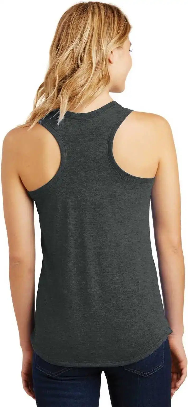 District Dm138l Women’s Perfect Tri Racerback Tank - Black Frost