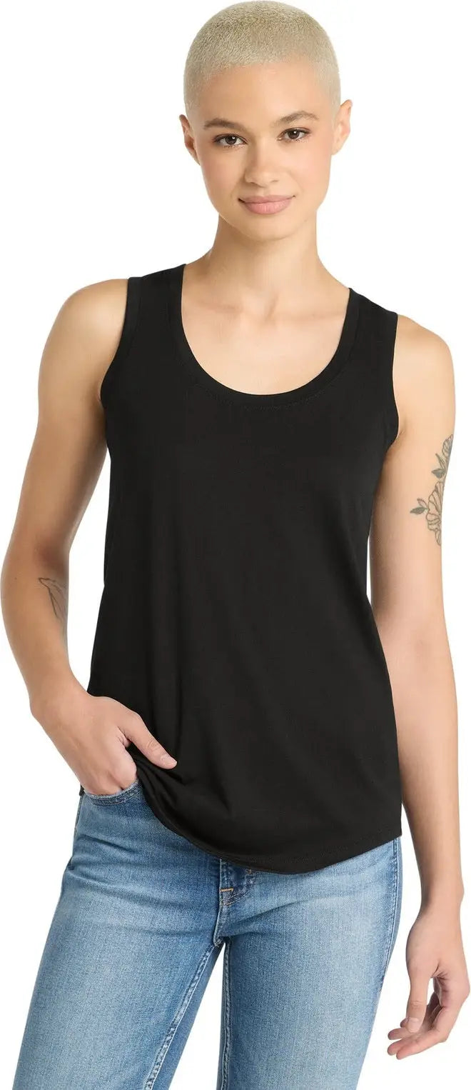 District Dm138l Women’s Perfect Tri Racerback Tank - Black