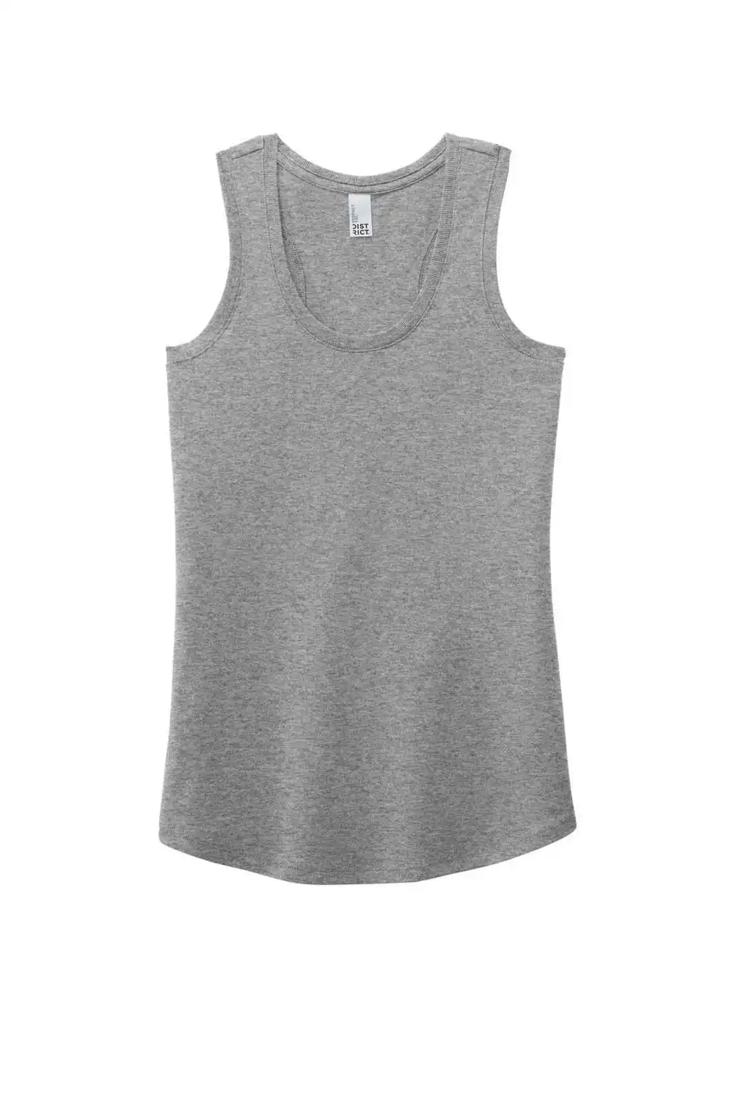 District Dm138l Women’s Perfect Tri Racerback Tank - Grey Frost