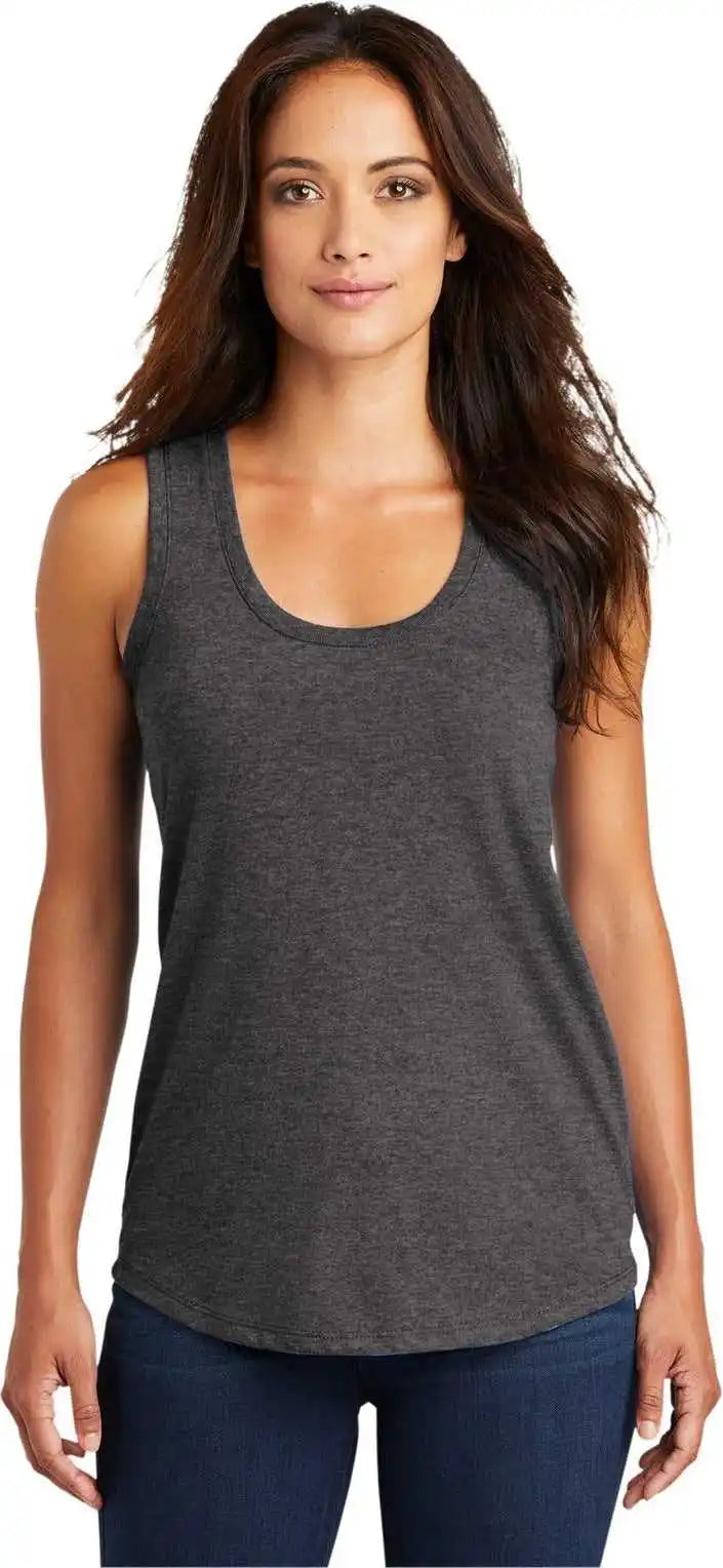 District Dm138l Women’s Perfect Tri Racerback Tank - Heathered Charcoal