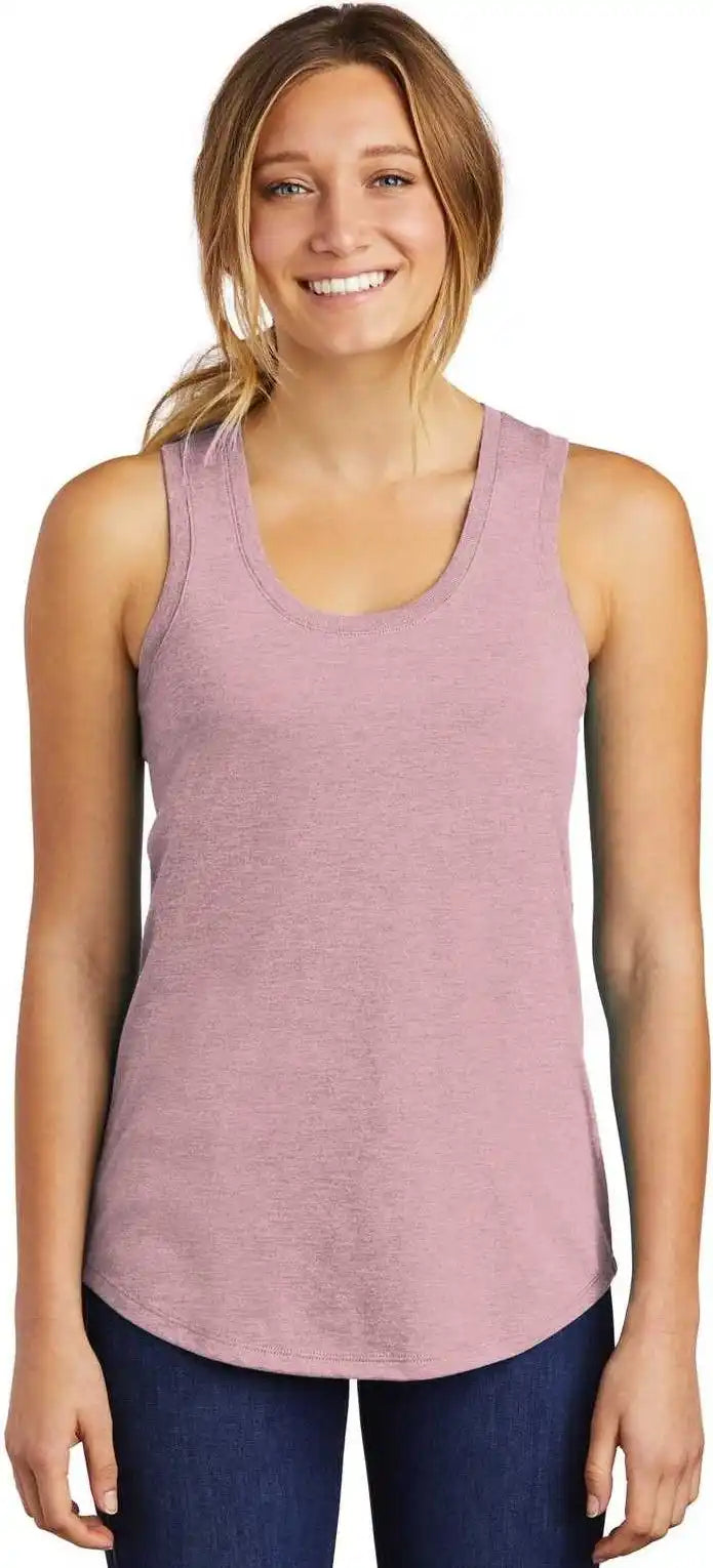 District Dm138l Women’s Perfect Tri Racerback Tank Heathered Lavender
