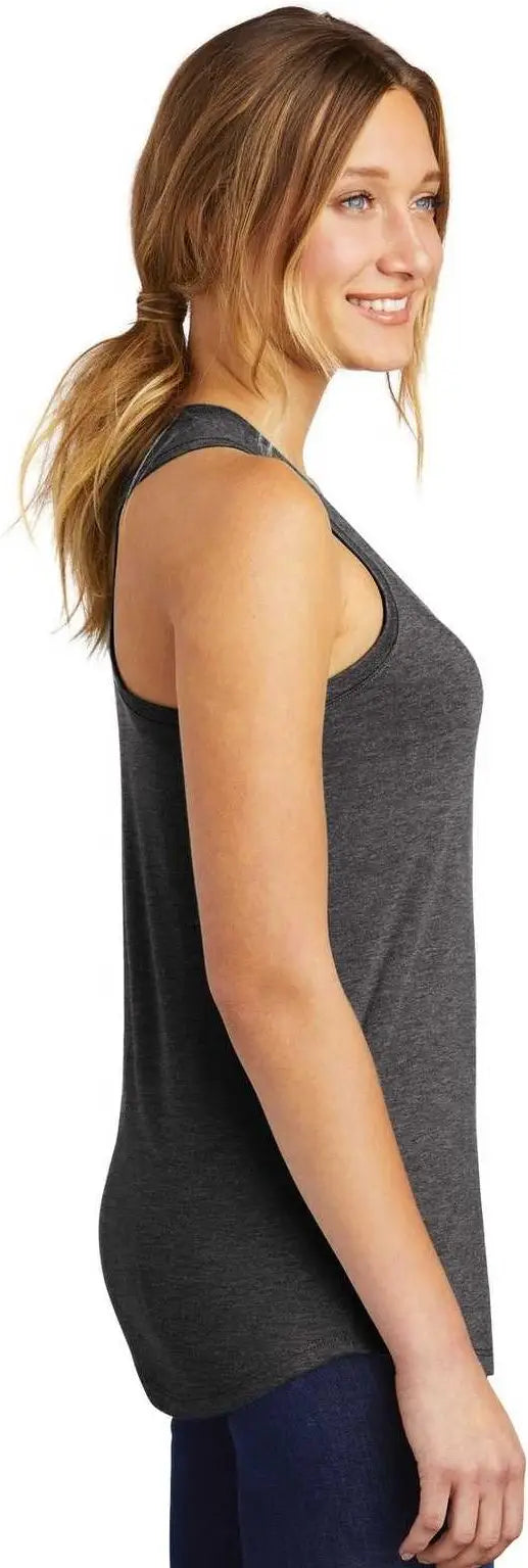 District Dm138l Women’s Perfect Tri Racerback Tank - Heathered Charcoal