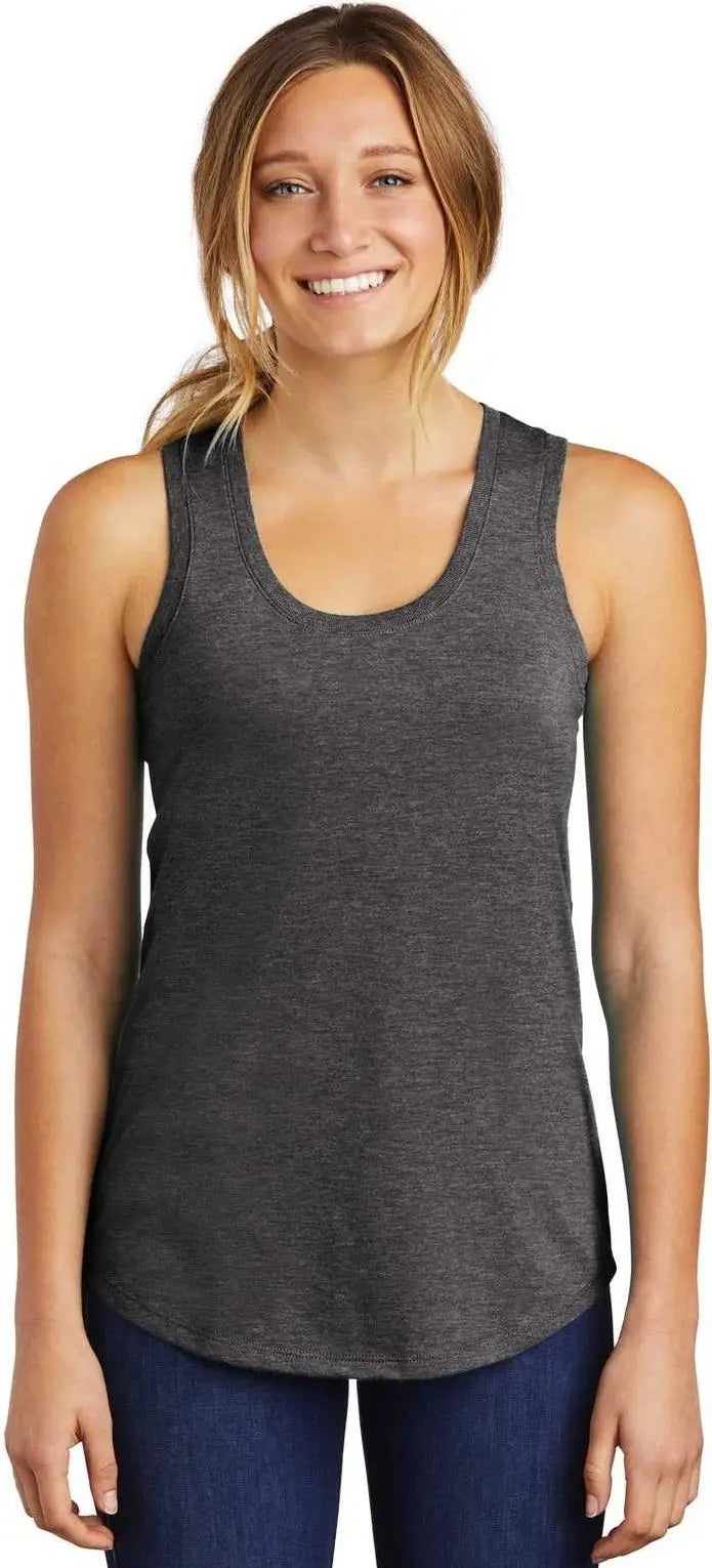 District Dm138l Women’s Perfect Tri Racerback Tank - Heathered Charcoal