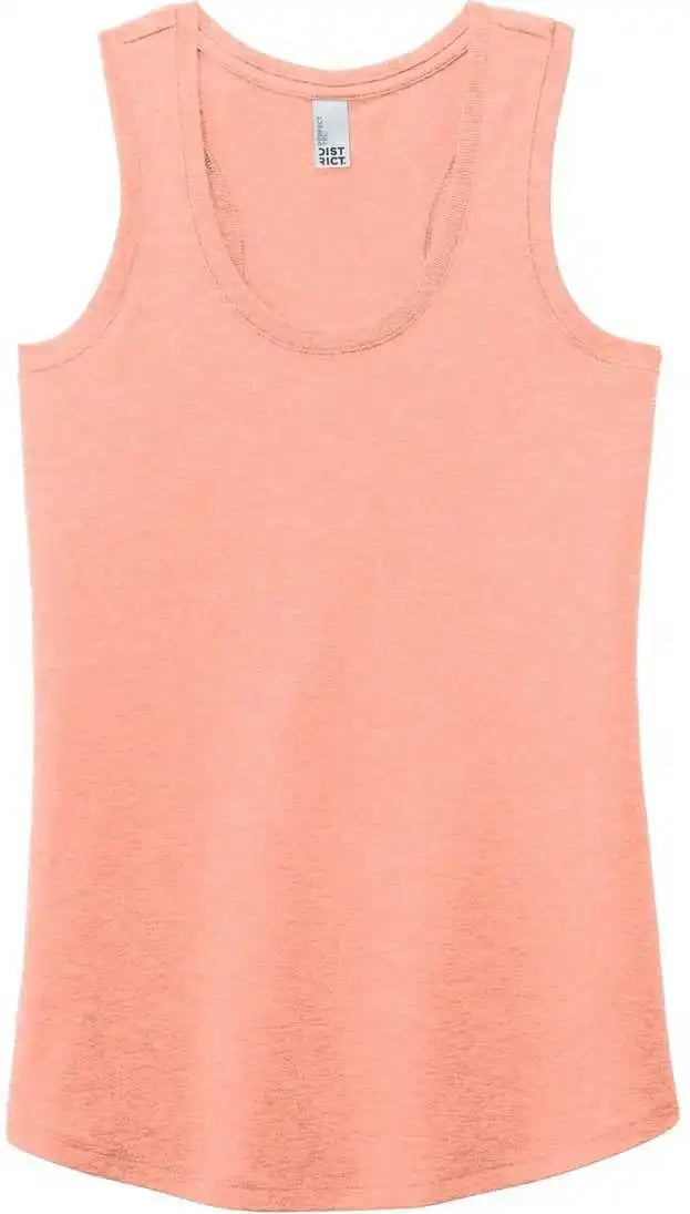 District Dm138l Women’s Perfect Tri Racerback Tank Heathered Dusty Peach