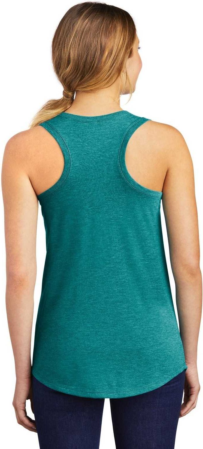 District Dm138l Women’s Perfect Tri Racerback Tank - Heathered Teal