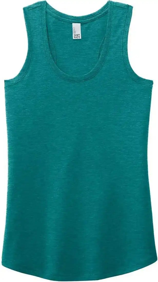 District Dm138l Women’s Perfect Tri Racerback Tank Heathered Teal