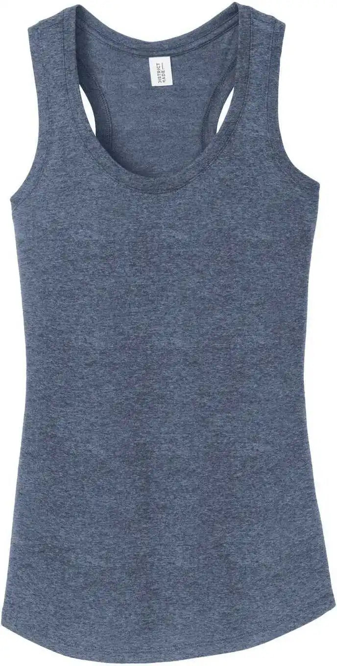 District Dm138l Women’s Perfect Tri Racerback Tank Navy Frost