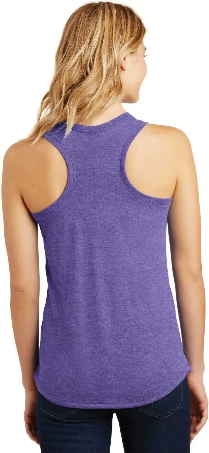 District Dm138l Women’s Perfect Tri Racerback Tank Purple Frost