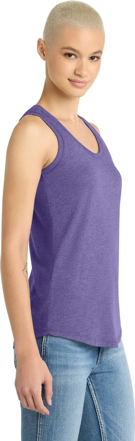 District Dm138l Women’s Perfect Tri Racerback Tank - Purple Frost