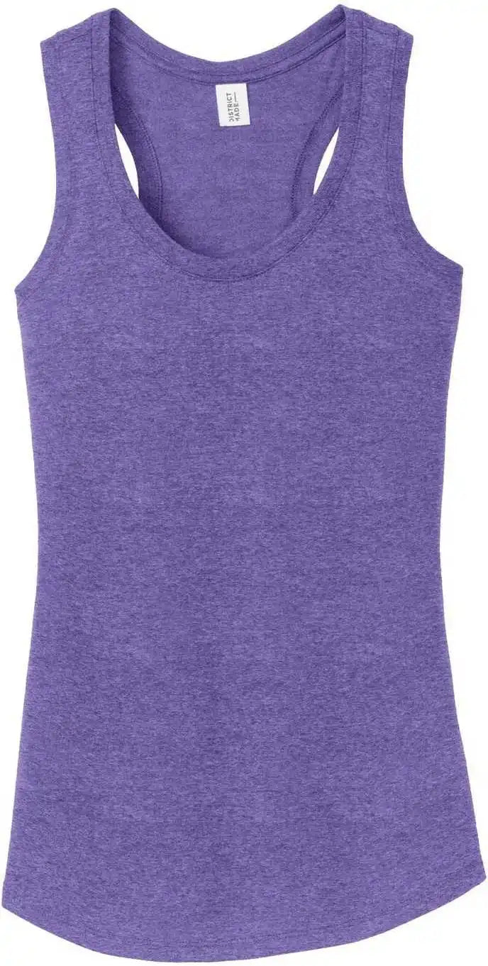 District Dm138l Women’s Perfect Tri Racerback Tank Purple Frost