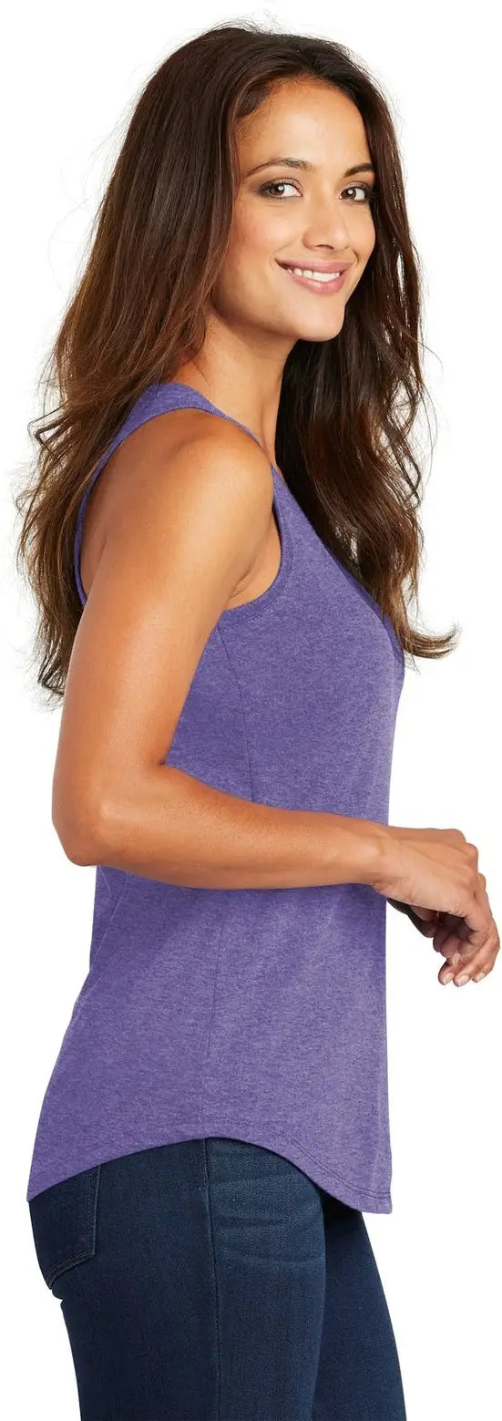 District Dm138l Women’s Perfect Tri Racerback Tank - Purple Frost