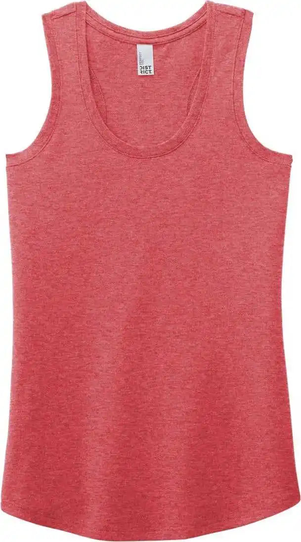 District Dm138l Women’s Perfect Tri Racerback Tank - Red Frost