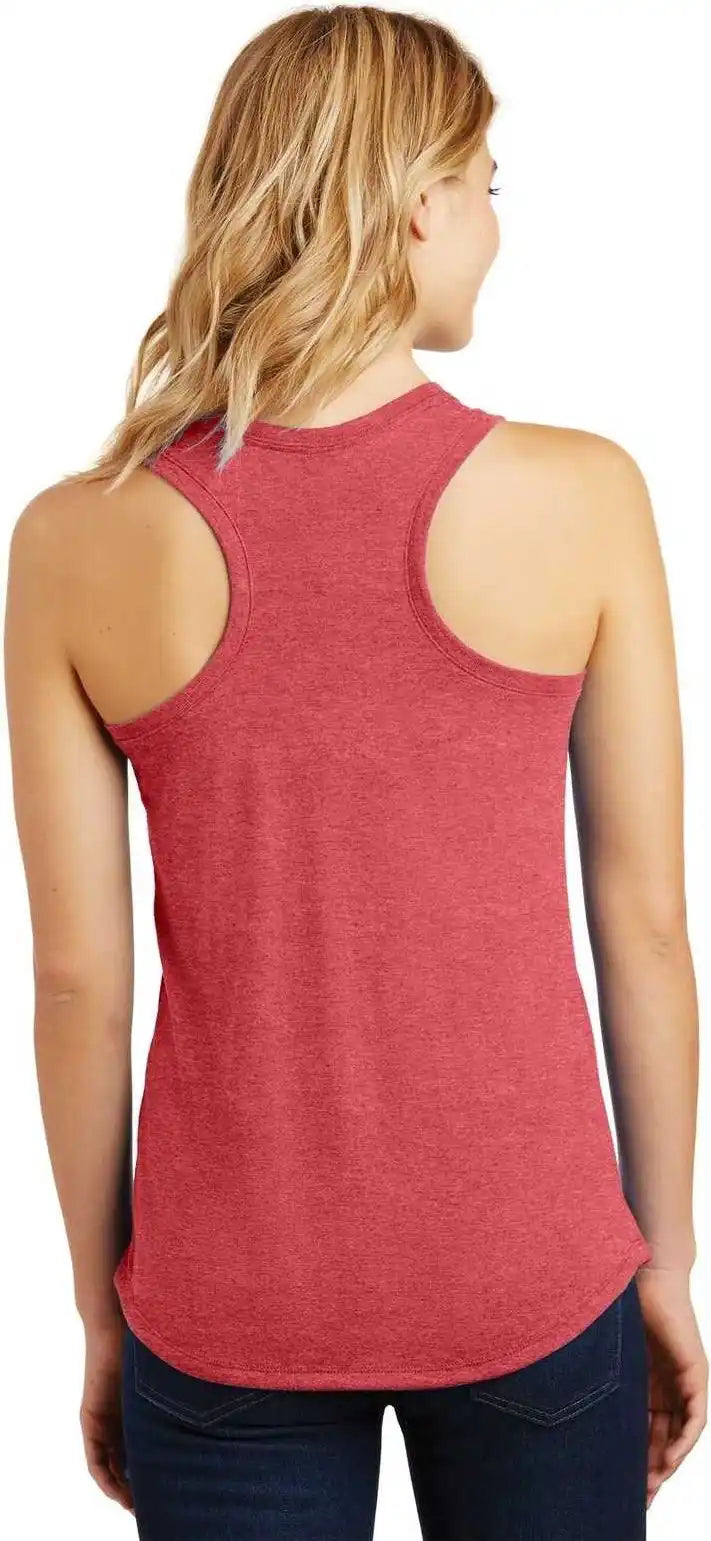 District Dm138l Women’s Perfect Tri Racerback Tank - Red Frost
