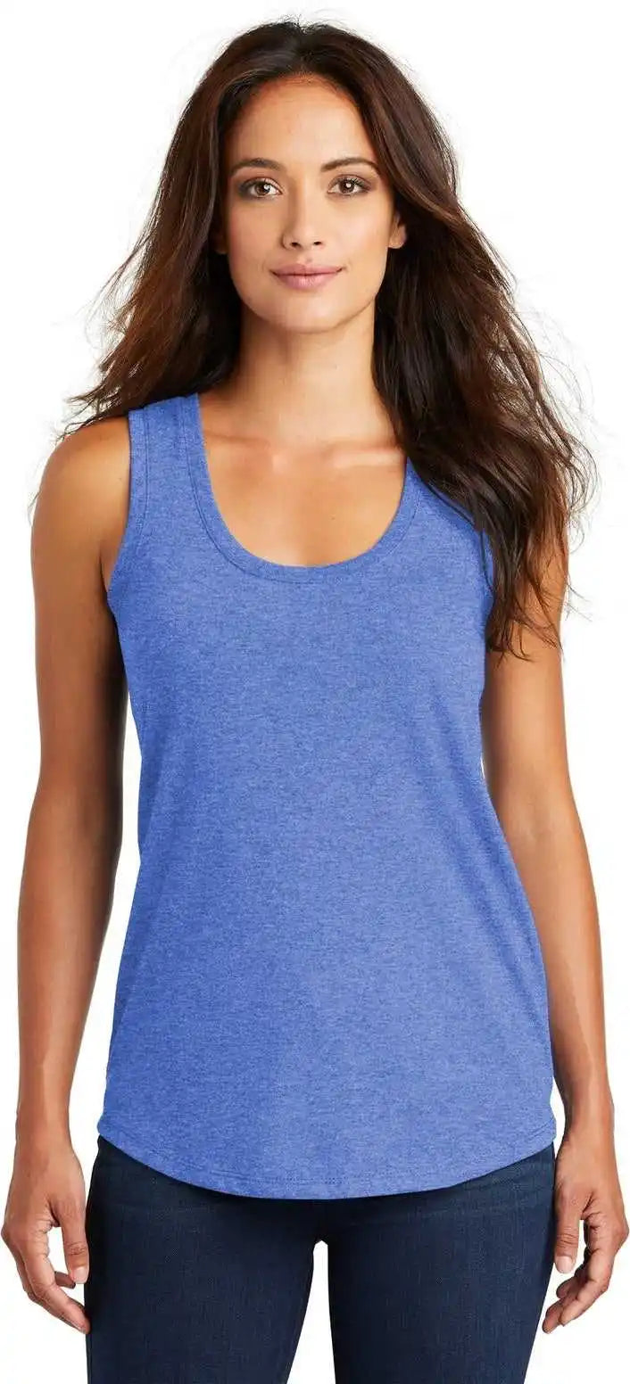 District Dm138l Women’s Perfect Tri Racerback Tank - Royal Frost