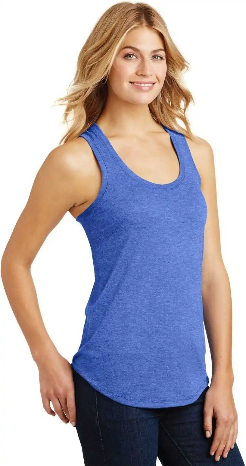 District Dm138l Women’s Perfect Tri Racerback Tank Royal Frost