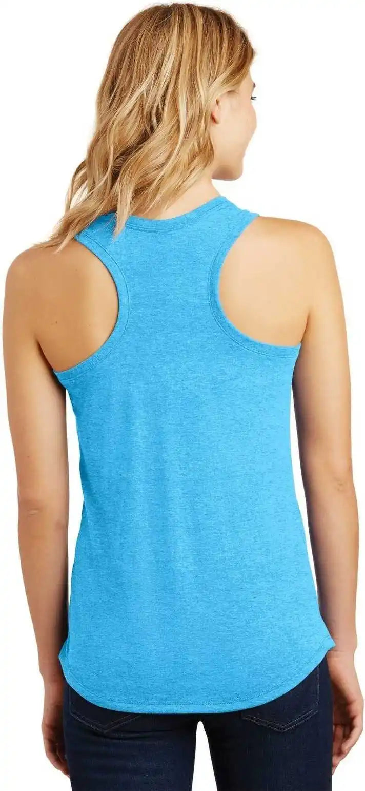 District Dm138l Women’s Perfect Tri Racerback Tank Turquoise Frost