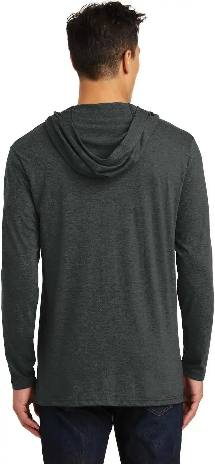 District Dm139 Perfect Tri Long Sleeve Hoodie Black Frost