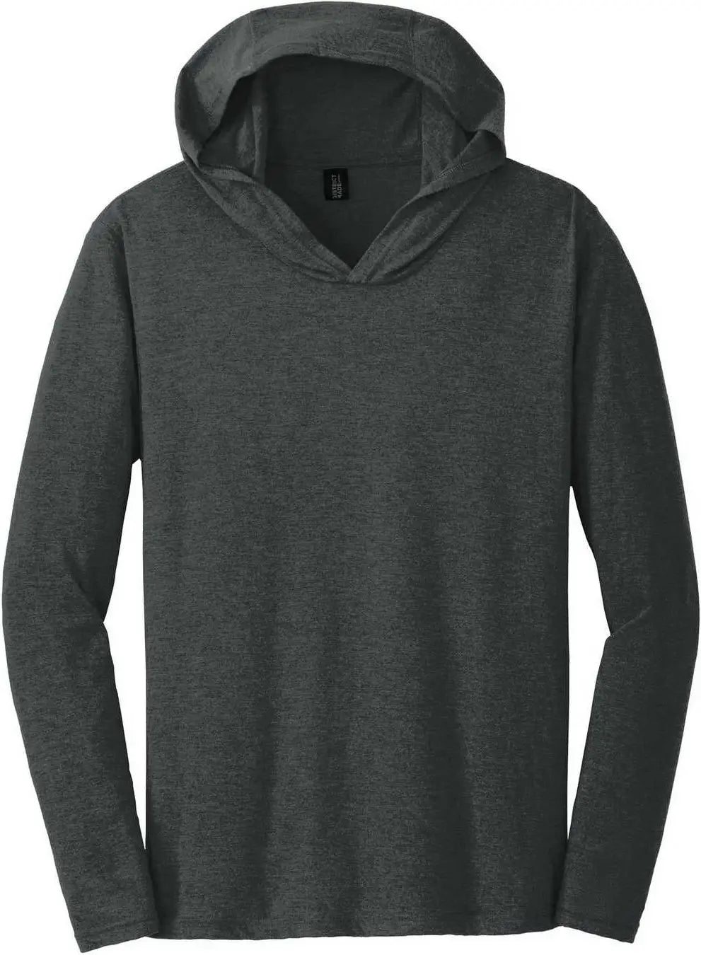 District Dm139 Perfect Tri Long Sleeve Hoodie - Black Frost