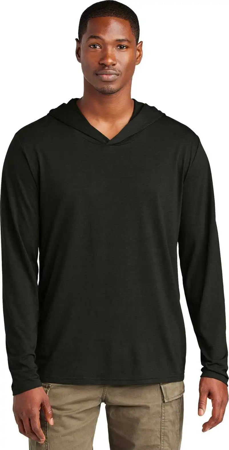 District Dm139 Perfect Tri Long Sleeve Hoodie - Black