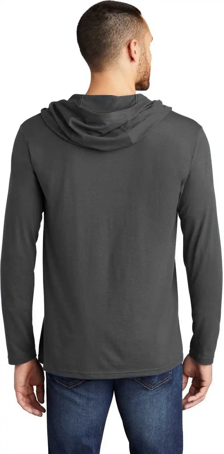 District Dm139 Perfect Tri Long Sleeve Hoodie Charcoal