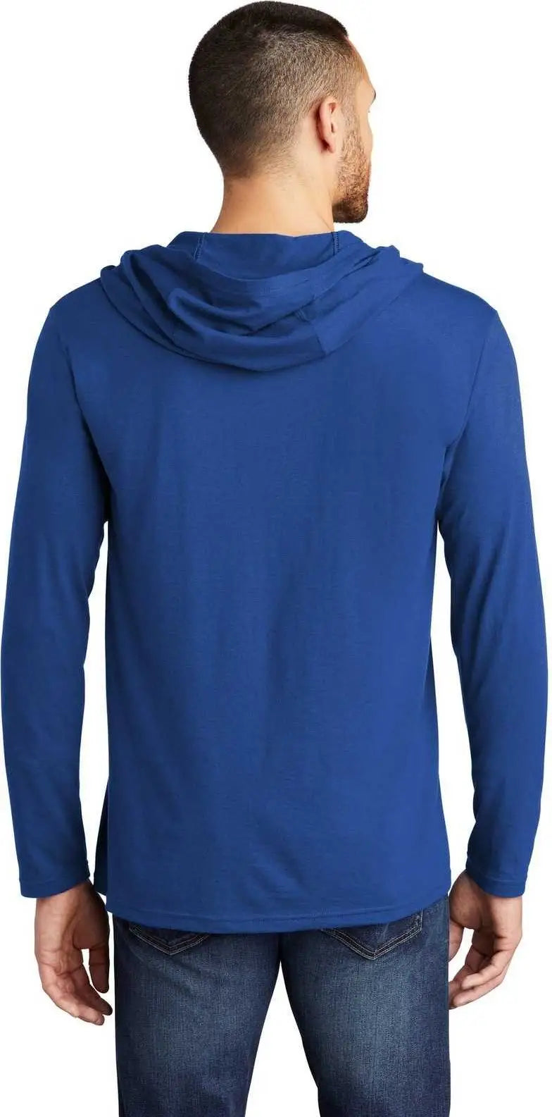 District Dm139 Perfect Tri Long Sleeve Hoodie - Deep Royal