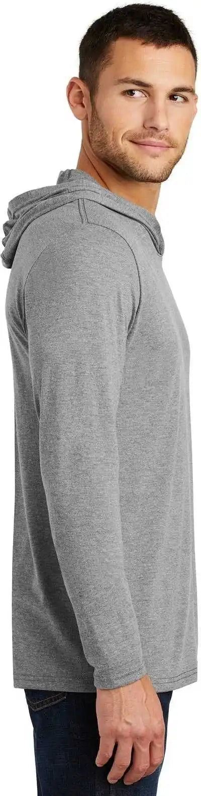 District Dm139 Perfect Tri Long Sleeve Hoodie Gray Frost
