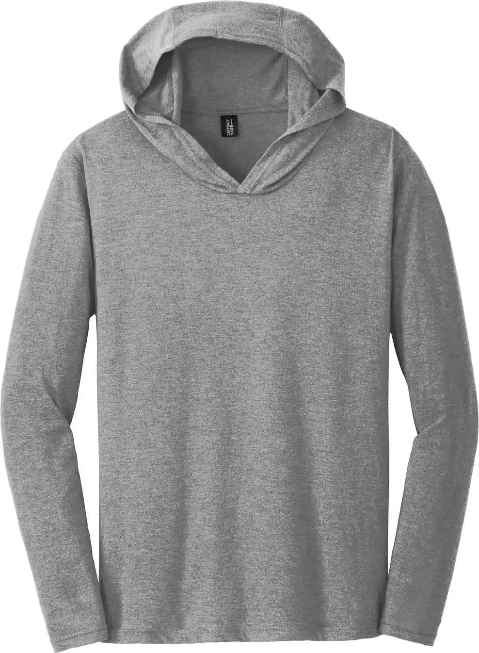 District Dm139 Perfect Tri Long Sleeve Hoodie - Grey Frost