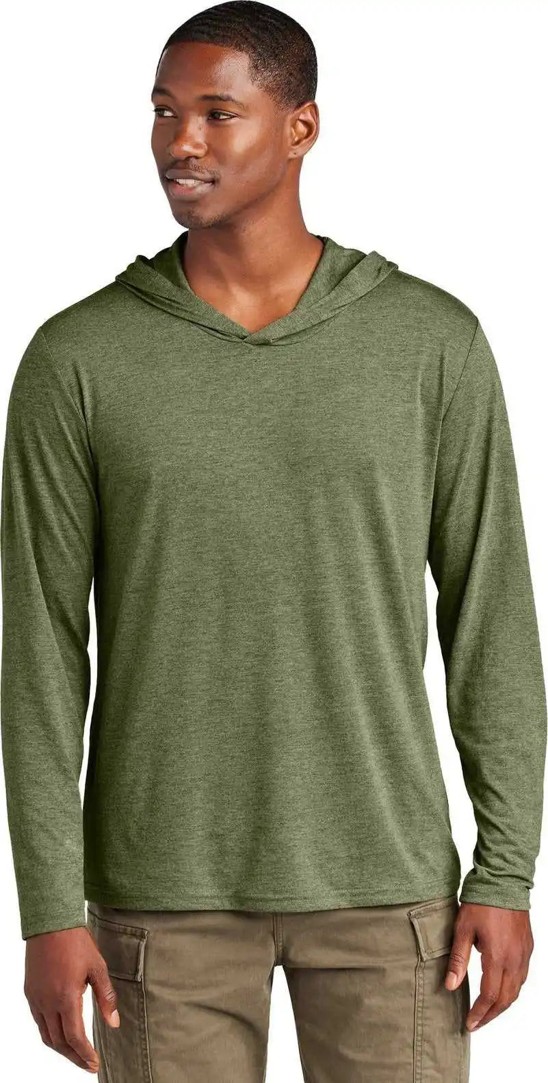 District Dm139 Perfect Tri Long Sleeve Hoodie Milgrnfst