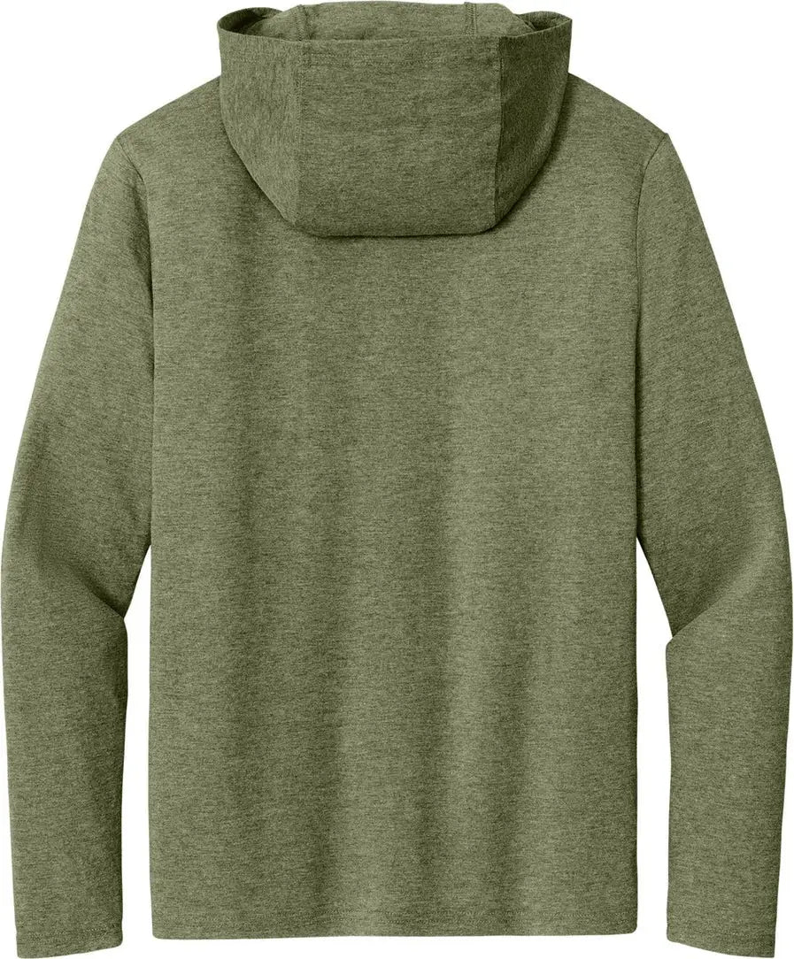 District Dm139 Perfect Tri Long Sleeve Hoodie - Military Green Frost