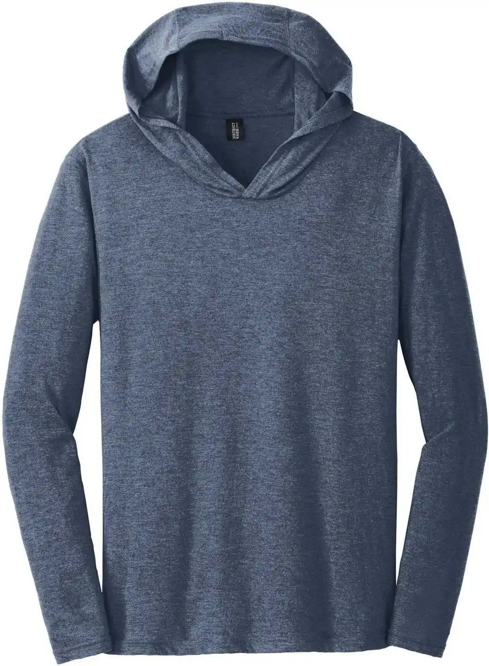District Dm139 Perfect Tri Long Sleeve Hoodie Navy Frost