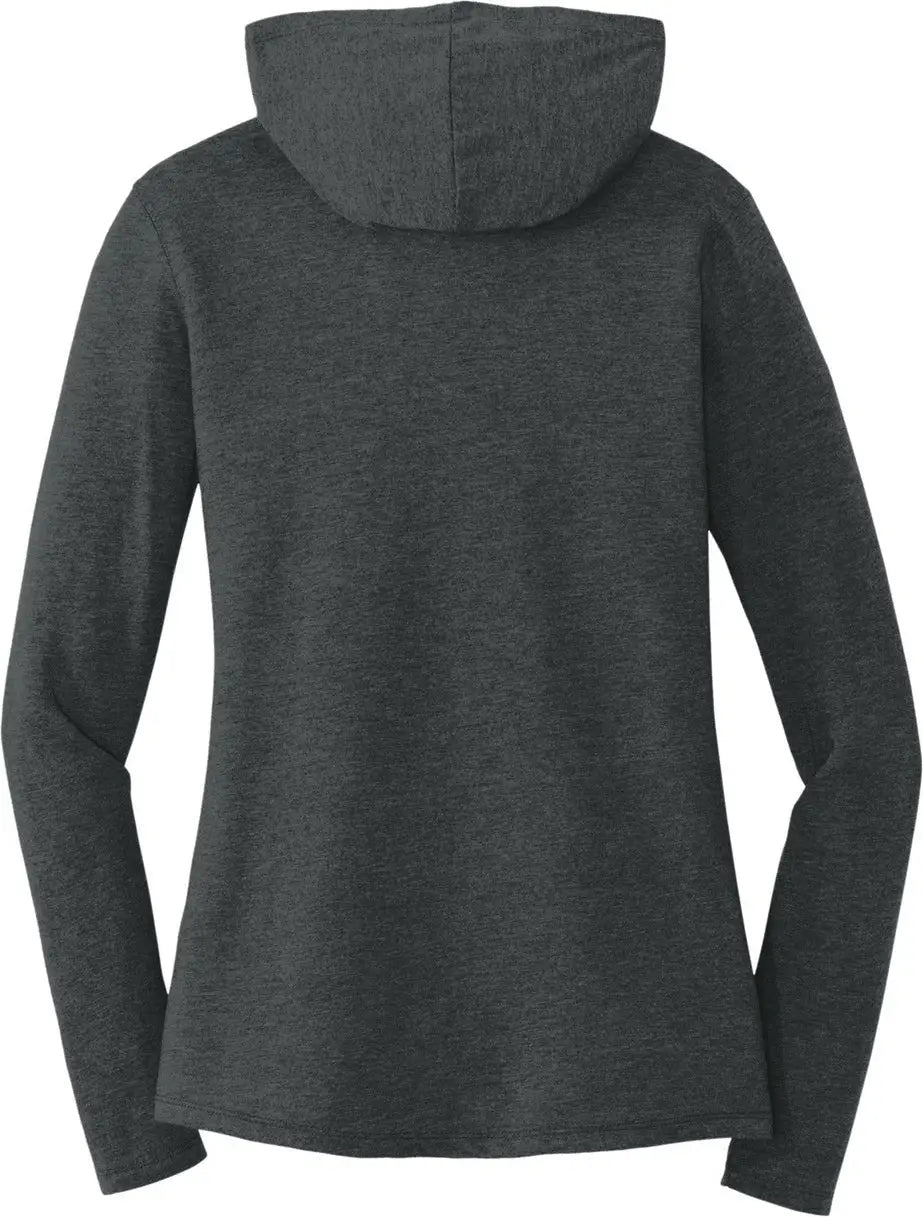 District Dm139l Women’s Perfect Tri Long Sleeve Hoodie - Black Frost