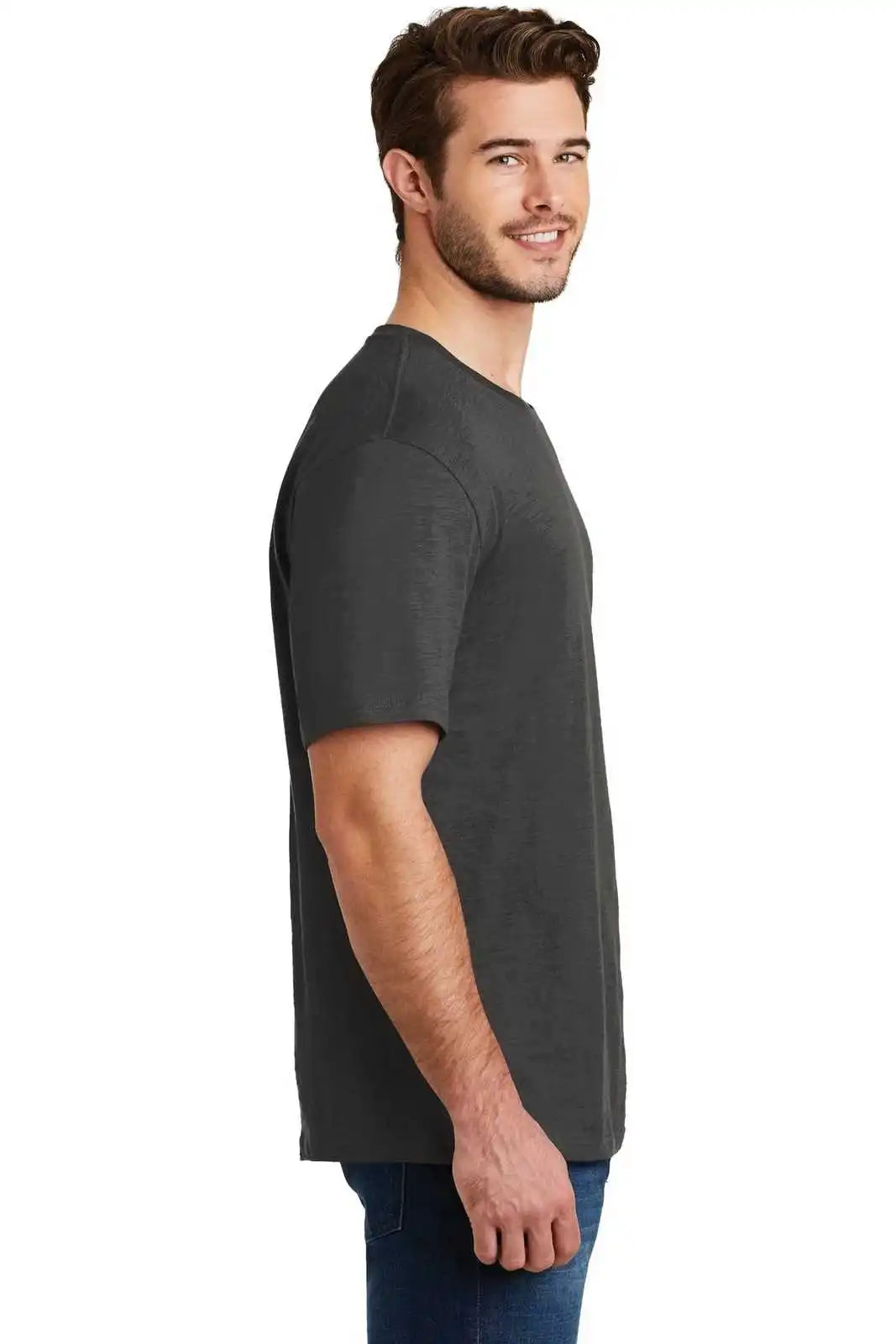 District Dm3000 Super Slub Tee - Charcoal
