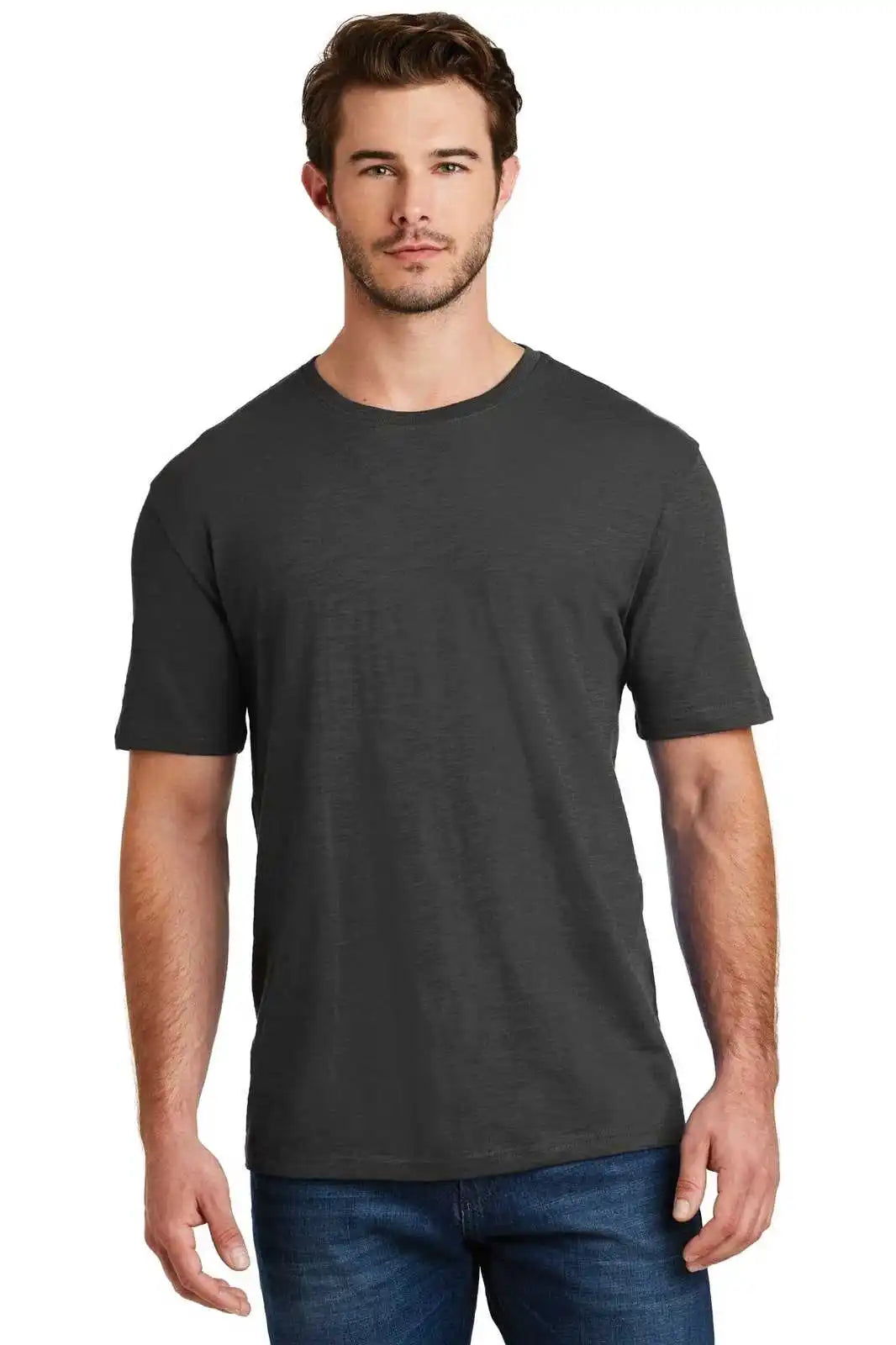 District Dm3000 Super Slub Tee - Charcoal