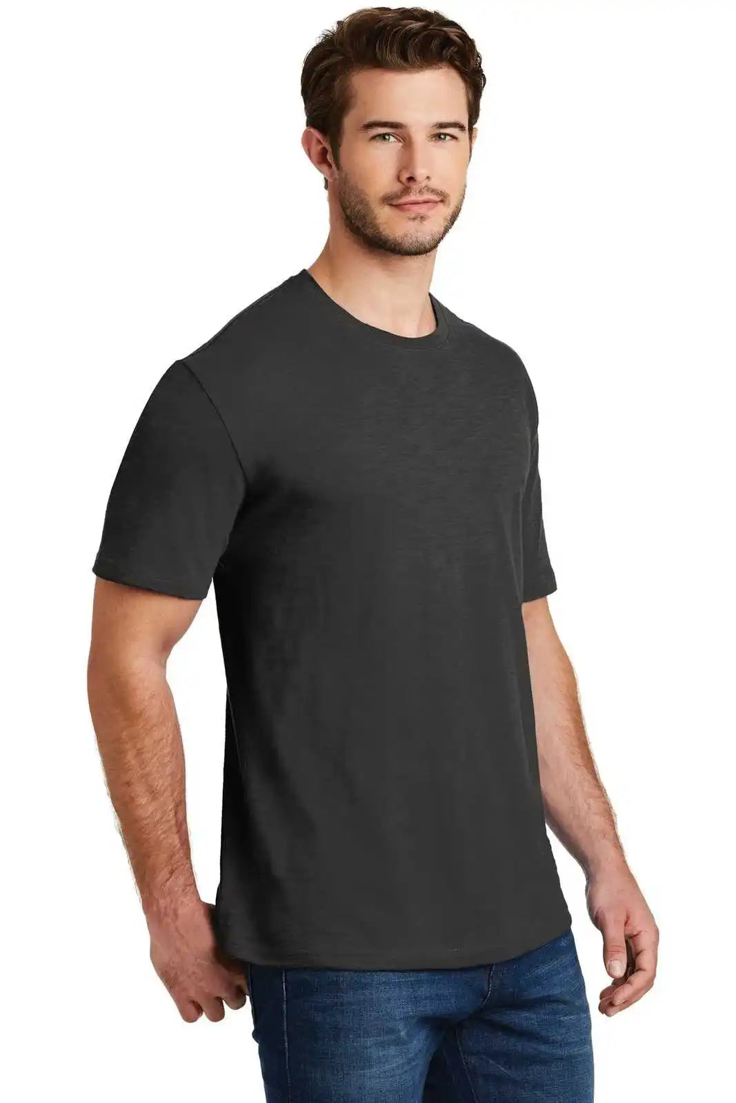 District Dm3000 Super Slub Tee - Charcoal