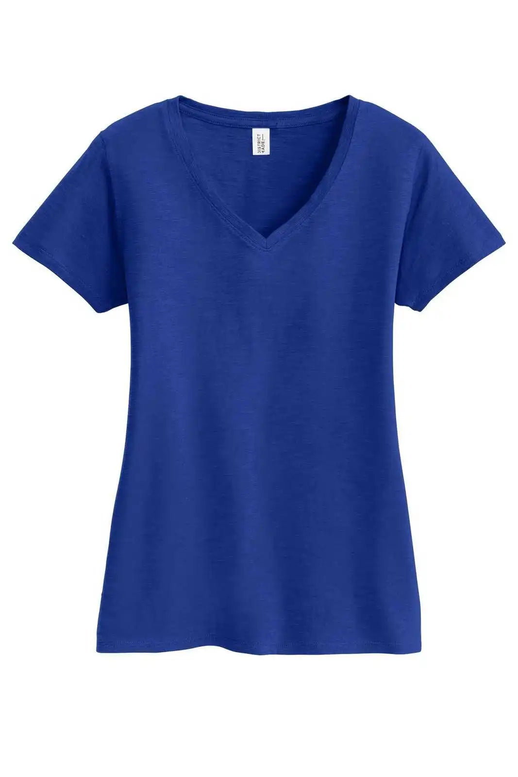 District Dm3501 Women’s Super Slub V-neck Tee - Deep Royal