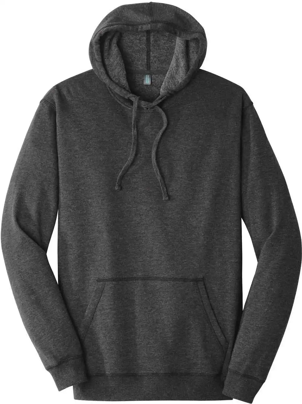 District Dm391 Lightweight Fleece Hoodie Heathered Black