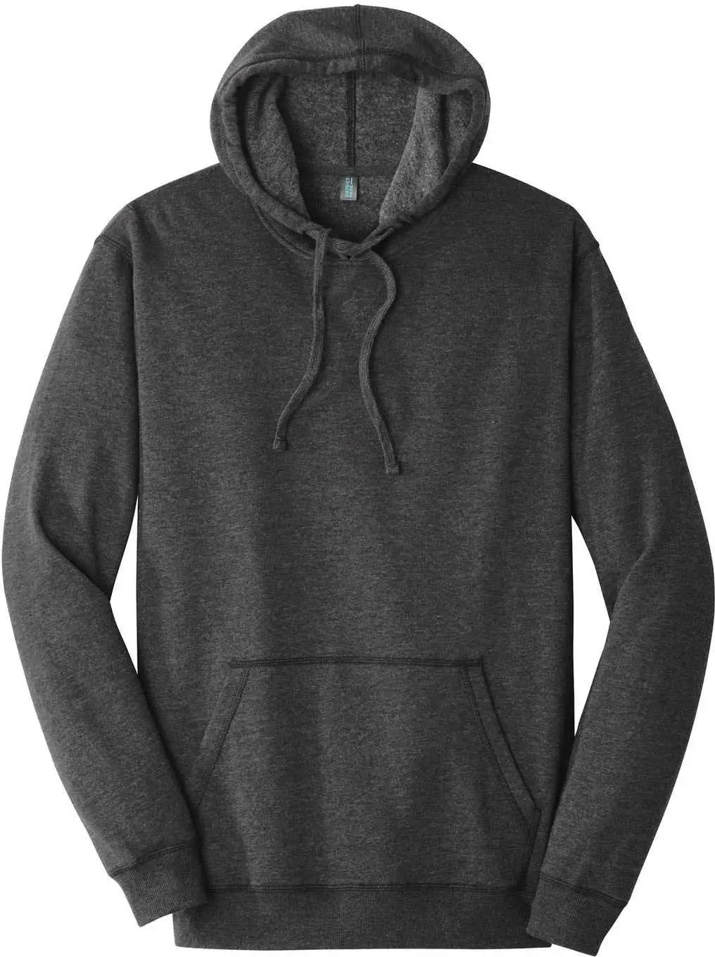 District Dm391 Lightweight Fleece Hoodie - Heathered Black