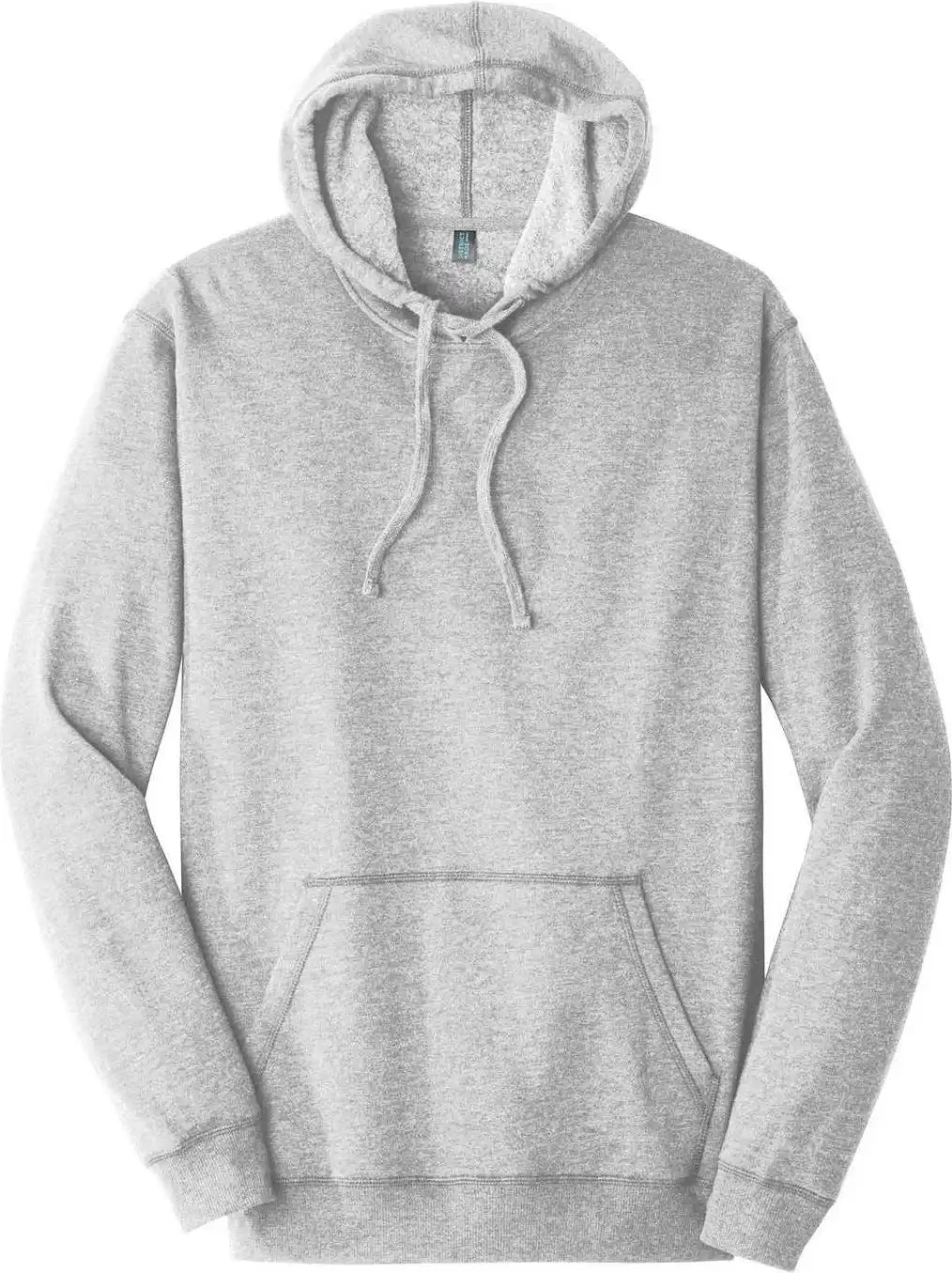 District Dm391 Lightweight Fleece Hoodie Heathered Gray