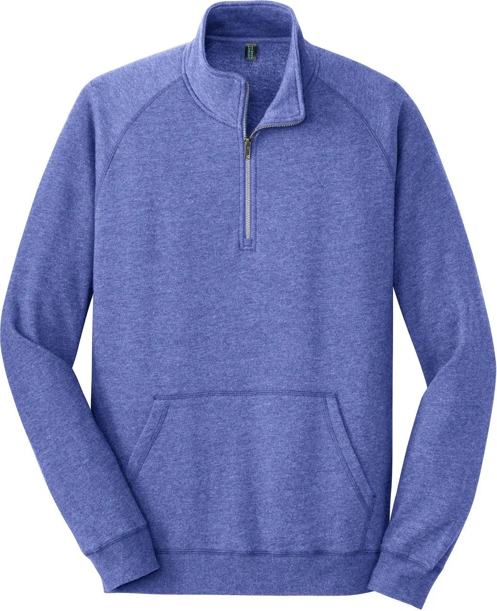 District Dm392 Lightweight Fleece 1/4-zip - Heathered Deep Royal