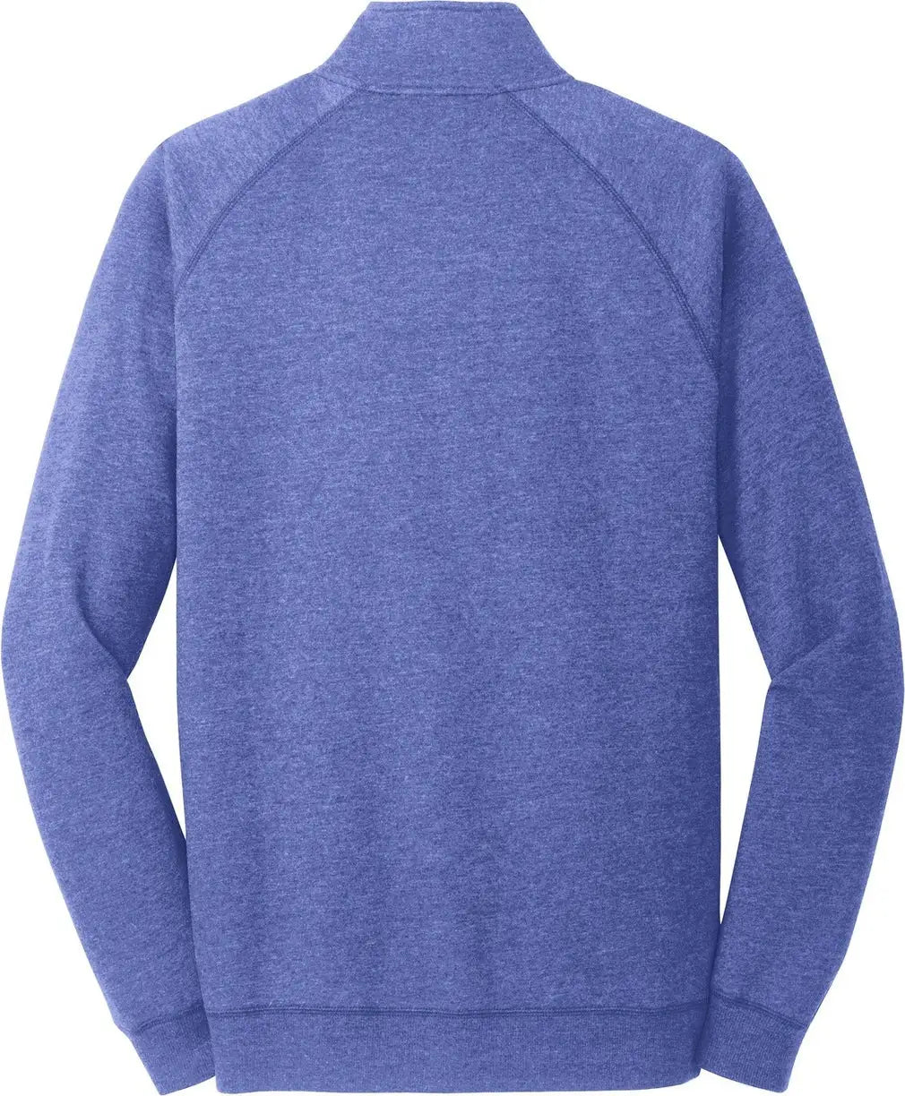 District Dm392 Lightweight Fleece 1/4-zip - Heathered Deep Royal